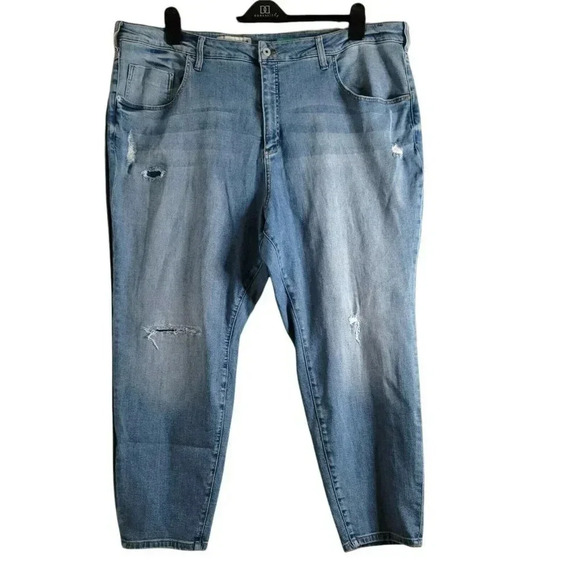 Anthropologie Pilcro High-Rise Distressed Skinny Jeans Size 26W Blue - Picture 3 of 11